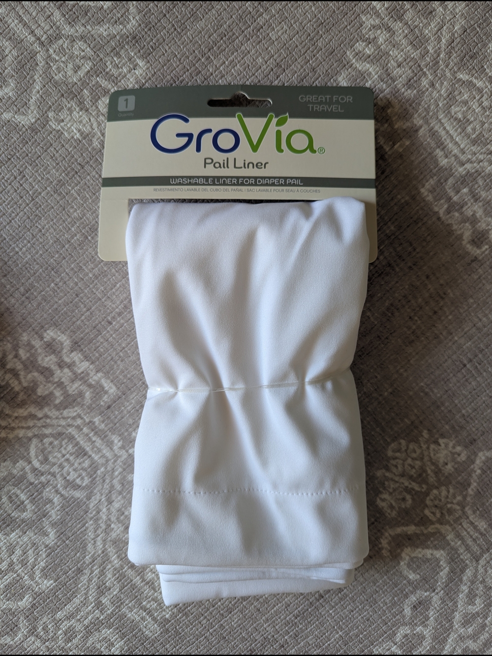GroVia White Pail Liner - Washable Diaper Pail Liner